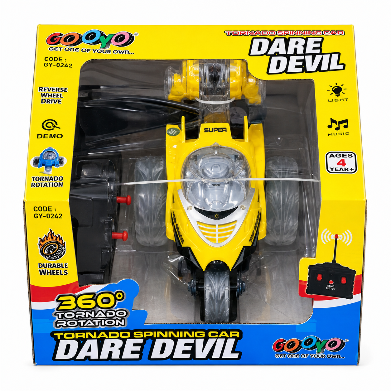 360° Tornado Spinning Remote Control Stunt Car