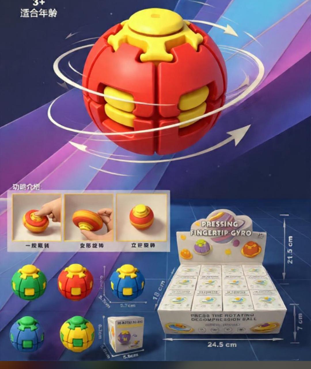 3D Rotating Gyro Puzzle Ball – Finger Fidget Decompression Toy