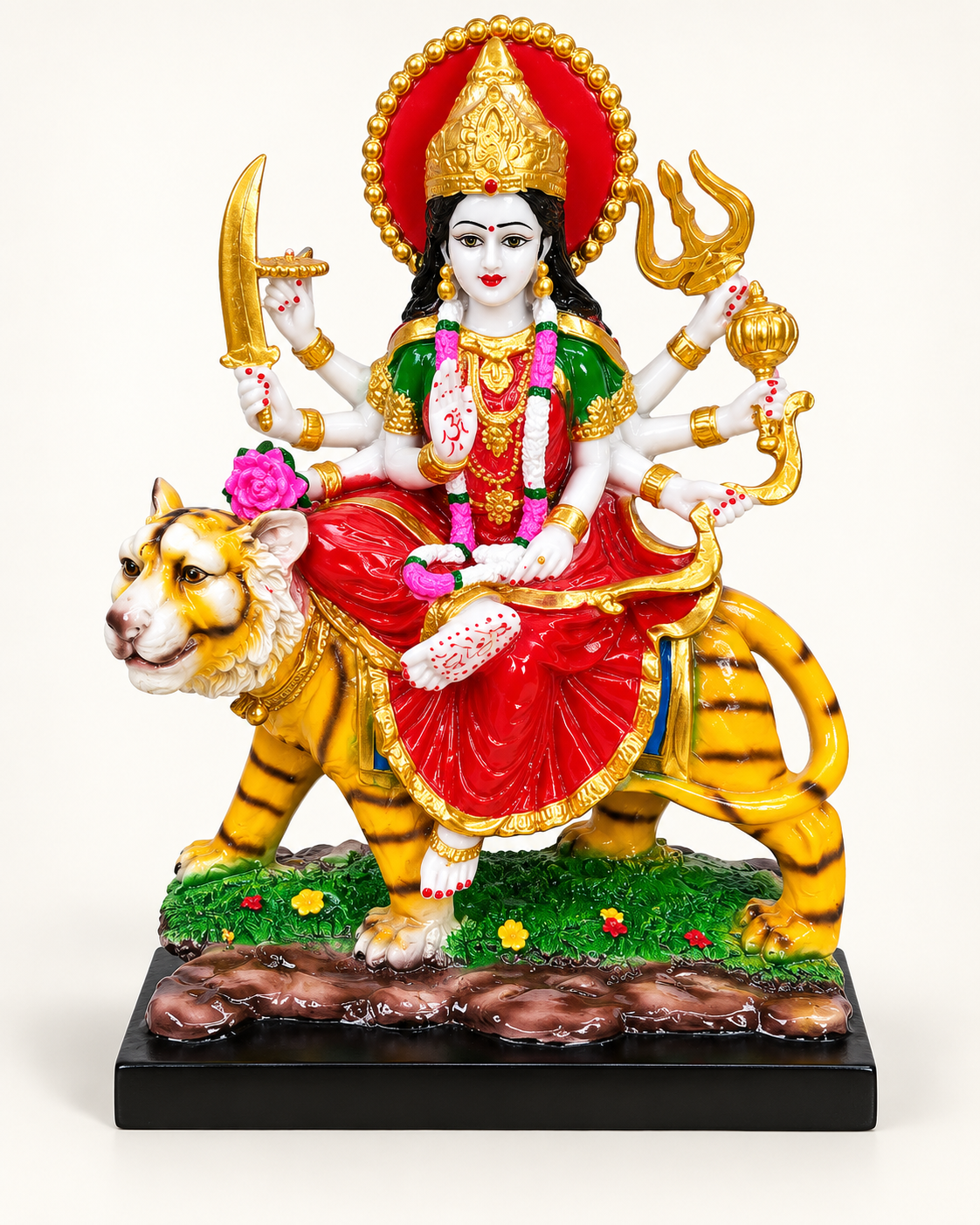 Maa Durga Idol on Tiger – Premium Divine Decorative Statue