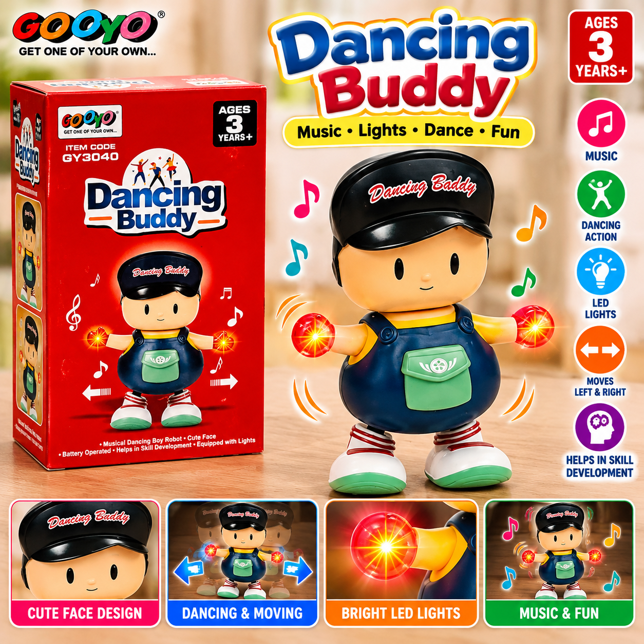GOOYO GY3040 Dancing Buddy Musical Robot Toy